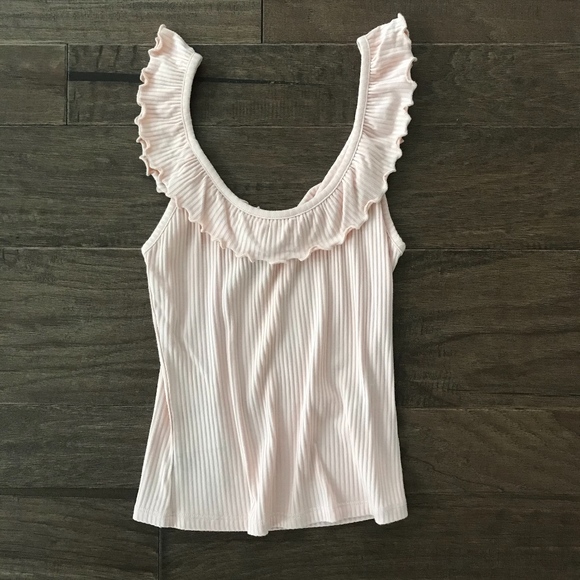 Pink Forever 21 Tank Top- Ruffle Detail - Picture 1 of 2